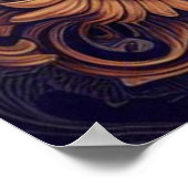 Divine Blue Krishna Art Poster (Hoek)