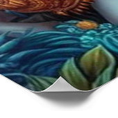 Divine Blue Spiritueel Krishna Art Poster (Hoek)