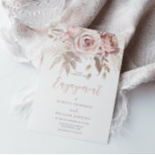 Divine Blush and Dusty Roos Floral Engagement Part Kaart