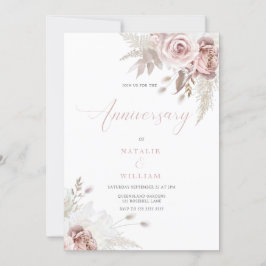 Divine Blush and Dusty Roos Wedding Jubileum Kaart