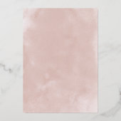 Divine Blush Floral Wedding Roos Gold Folie Uitnodiging (Achterkant)