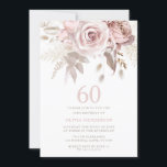 Divine Blush Roses 60th Birthday Party Kaart<br><div class="desc">Divine Blush Roses 60th Birthday Party Invitation Available as Digital Invitation Womans 60th Birthday Party Invitation Zie overeenkomend collectie in Niche and Nest Store</div>