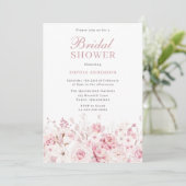 Divine Blush Waterverf Roos Vrijgezellenfeest Kaart (Staand voorkant)