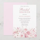 Divine Blush Waterverf Roos Vrijgezellenfeest Kaart (Voorkant / Achterkant)