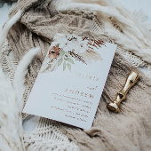 Divine Boho Bloem Roze Goud Folie Bruiloft Uitnodiging