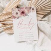Divine Boho Blush & Roos Baby shower Kaart