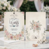 Divine Boho Blush Rose Wedding Kaart