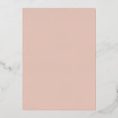Divine Boho Blush Trouwroos Goud Folie Uitnodiging (Achterkant)