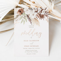 Divine Boho Floral Roos Gold Foil Wedding