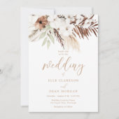 Divine Boho White Floral All Seasons Wedding Kaart (Voorkant)
