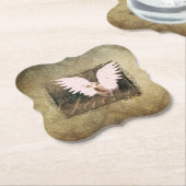 DIVINE BOVINE ANGEL COW ONDERZETTER VERLIES VERSET (Gekanteld)