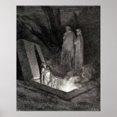 Divine Comedy Gustave Dore Dante Woodcut illus Poster (Voorkant)