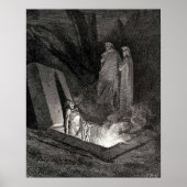 Divine Comedy Gustave Dore Dante Woodcut illus Poster (Voorkant)