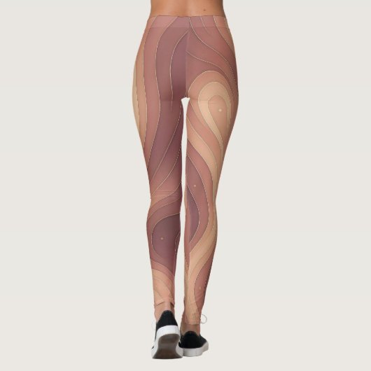 Divine Curves – Elegant Feminine Line Art Leggings (Achterkant)