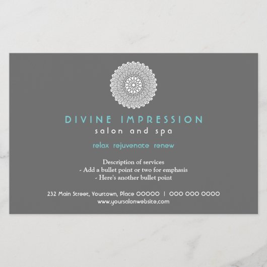 Divine Cyan Impression Horizontal Flyer (Voorkant)