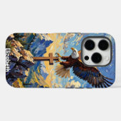 Divine Descent: Eagle on Cross Case-Mate iPhone Case (Achterkant (horizontaal))