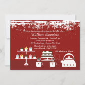 Divine Desserts Winter-Theme Invitation Kaart (Voorkant)