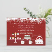 Divine Desserts Winter-Theme Invitation Kaart (Staand voorkant)