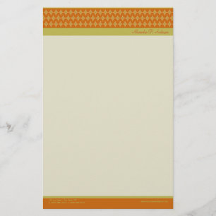 Divine Diamonds (tangerine) Gepersonaliseerd Stati Briefpapier
