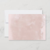 Divine Dusty Roos Blush Waterverf Wedding RSVP Kaartje (Achterkant)