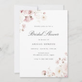 Divine Elegance Blush Bloemen Vrijgezellenfeest Kaart (Voorkant)