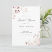 Divine Elegance Blush Bloemen Vrijgezellenfeest Kaart (Staand voorkant)