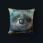 Divine Eye Throw Pillow Kussen<br><div class="desc">The All-Seeing Eye,  or Eye of Providence,  symbolizes divine omniscience,  protection,  and moral oversight,  representing a higher power that watches over humanity. This unique pattern was made by the polymer clay & mixed media artist Deborah K using AI.</div>