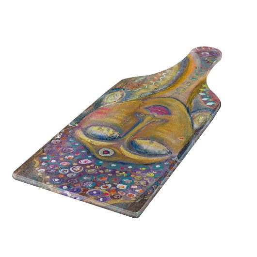 Divine Feminine Buddha glass cutting board Snijplank (Hoek)