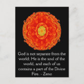 Divine Fire QUOTATION BY Zeno of Elea Briefkaart (Voorkant)