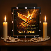 Divine Flame Holy Spirit Message Mark 11:24 Verse Vierkante Klok