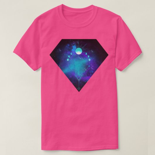 Divine Geometry Moon Phases Spiritualiteit T-shirt (Design voorkant)
