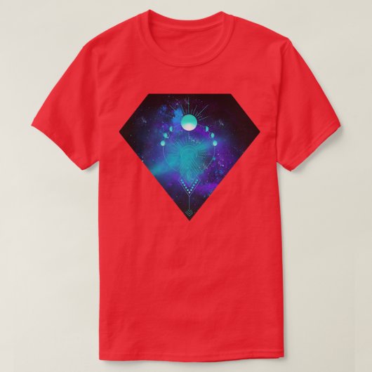 Divine Geometry Moon Phases Spiritualiteit T-shirt (Design voorkant)