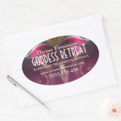Divine Goddess Fractals Oval Promotion Stickers (Envelop)