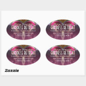 Divine Goddess Fractals Oval Promotion Stickers (Vel)