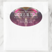 Divine Goddess Fractals Oval Promotion Stickers (Tas)