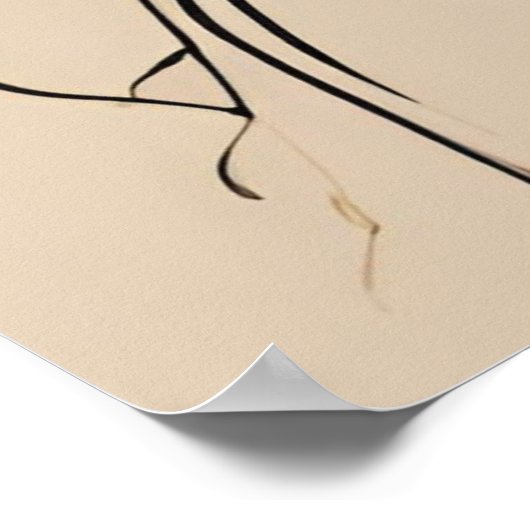 Divine Goddess Line Art Poster (Hoek)