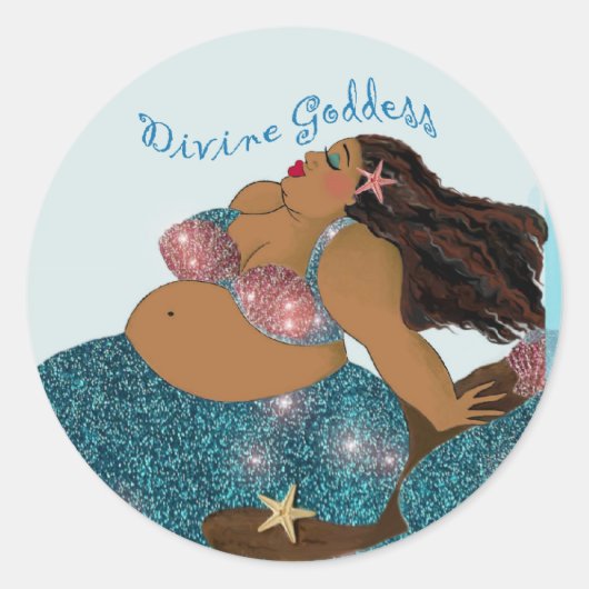 Divine Goddess Mermaid stickers (Voorkant)