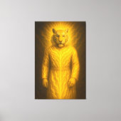 Divine Golden Tiger Guardian – Sacred Humanoid Spi Canvas Afdruk (Voorkant)