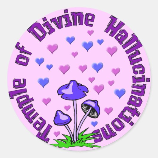 Divine Hallucination Temple Ronde Sticker (Voorkant)