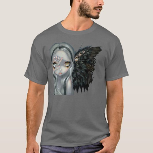 Divine Hand SHIRT gothic surrealistische angel (Voorkant)