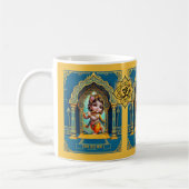 Divine Heer Krishna Om Symbool of Aangepaste Foto Koffiemok (Links)