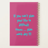 Divine Hot Pink Ananas bloemplanner Planner (Achterkant)
