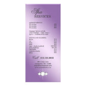 Divine Hydrangea Jewelry Swirl Paars Reclamekaart (Achterkant)