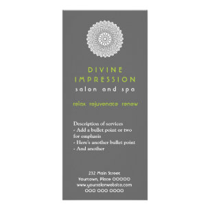 Divine Impression Green Rack Card Reclamekaart
