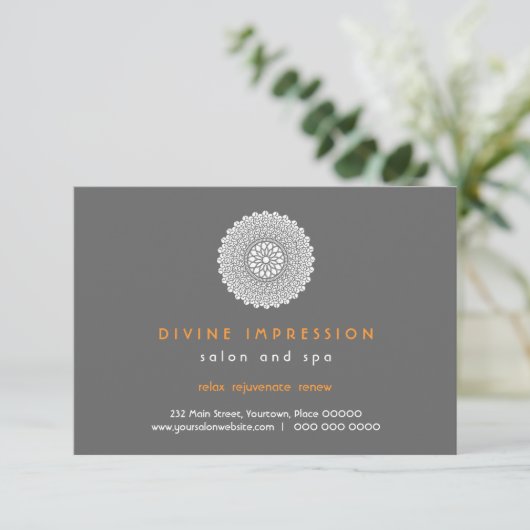 Divine Impression Oranje Cadeaubon (Staand voorkant)