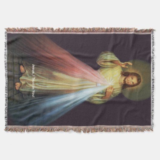 Divine Jesus of Mercy Blanket Deken (Voorkant)