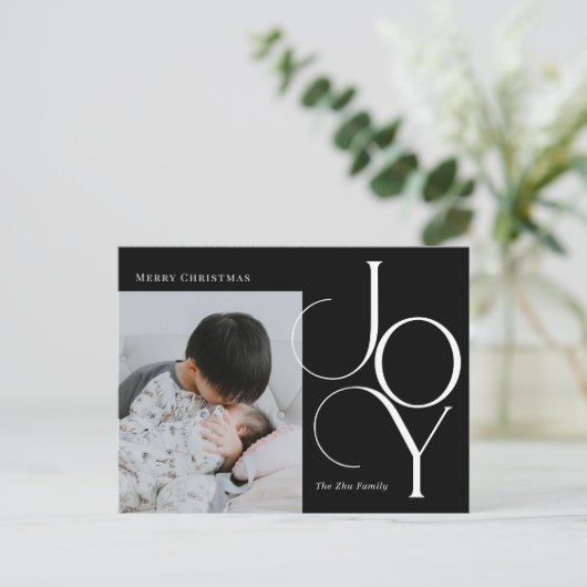 Divine Joy EDITABLE COLOR Holiday Briefkaart (Staand voorkant)