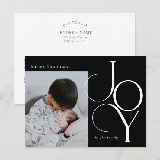 Divine Joy EDITABLE COLOR Holiday Briefkaart (Voorkant / Achterkant)