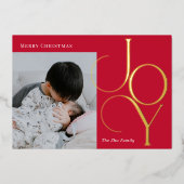 Divine Joy Folie Holiday Card Editable Color Folie Uitnodiging (Voorkant)
