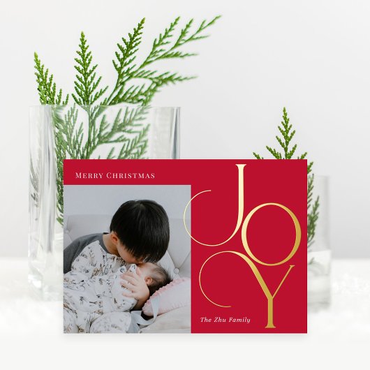 Divine Joy Folie Holiday Card Editable Color Folie Uitnodiging